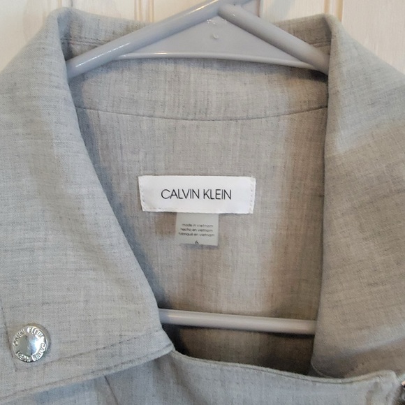 Calvin Klein Gray Zip & Tie Dress 6 - Picture 2 of 5